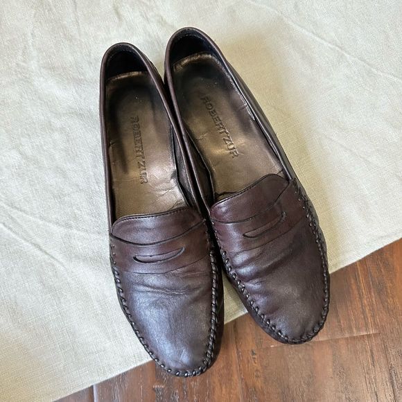 ROBERT ZUR Womens Driving Loafers Moccasins in Espresso Leather - Picture 3 of 12